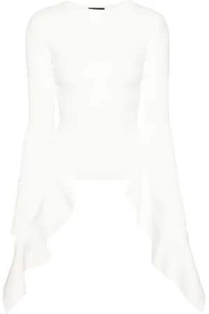 MUGLER Asymmetric knitted top