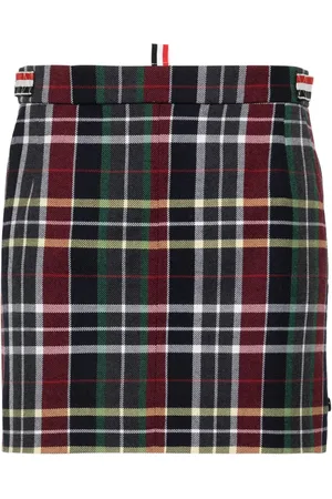 Thom Browne Tartan-check wool miniskirt