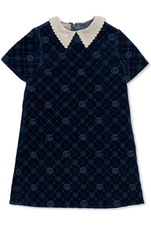Gucci Double G flower embroidery dress