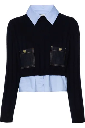 Sandro Layered-detail knitted jumper