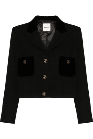 Sandro Victoria bouclé cropped blazer