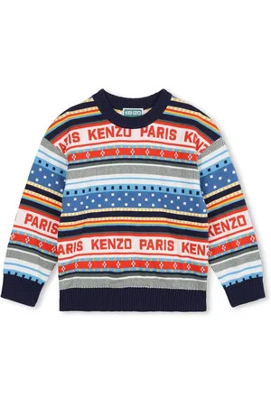 Kenzo Logo-jacquard intarsia-knit jumper