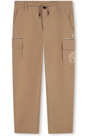 HUGO BOSS Logo-appliqué straight-leg trousers