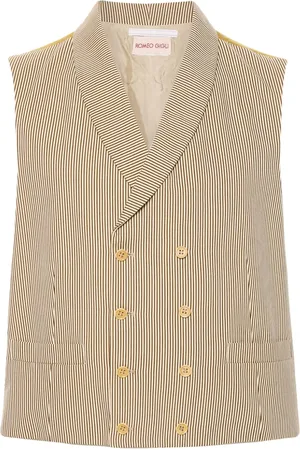 ROMEO GIGLI 1990s striped cotton vest
