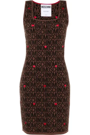 Moschino Intarsia-knit logo dress