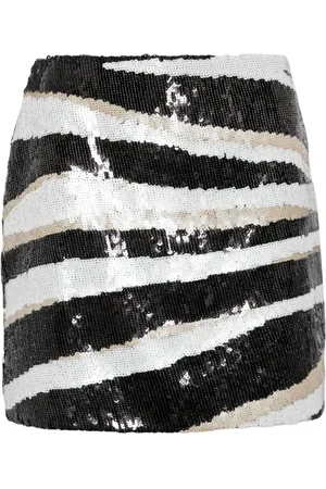 Elie saab Zebra-print sequin-embellished miniskirt