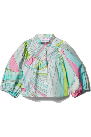 PUCCI Junior Iride-print cotton shirt