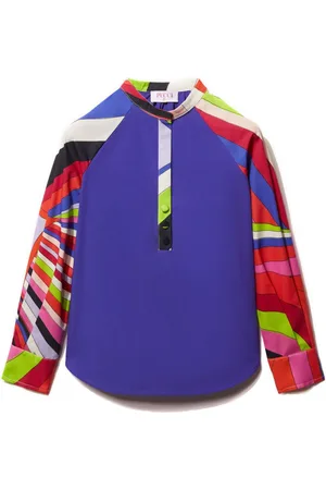 PUCCI Junior Iride-print cotton shirt