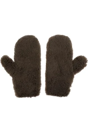 YVES SALOMON Panelled knit gloves