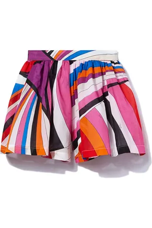 PUCCI Junior Iride-print cotton skirt