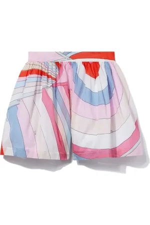 PUCCI Junior Iride-print cotton skirt