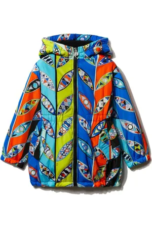 PUCCI Junior Girandole-print hooded jacket