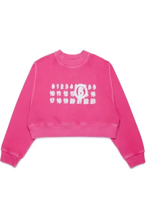 Maison Margiela Numbers-print cropped sweatshirt