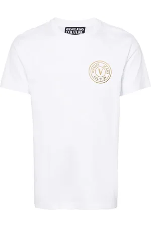 VERSACE Logo-print cotton T-shirt
