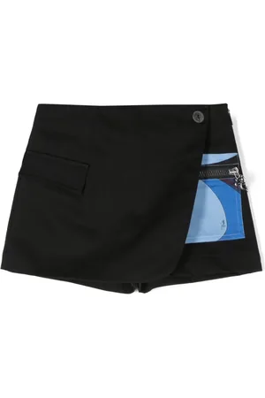 PUCCI Junior Wraparound-style cotton shorts skirt