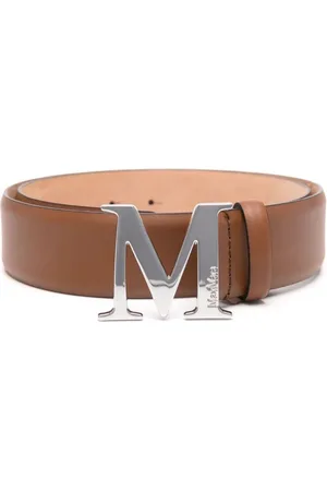 Max Mara Logo-buckle leather belt