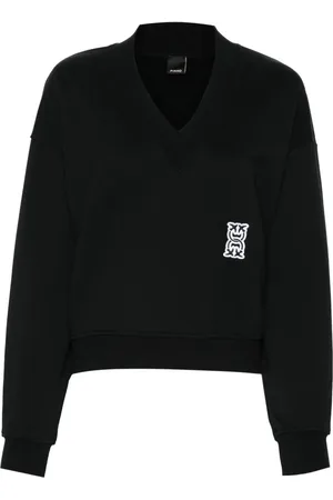 Pinko V-neck cotton sweatshirt