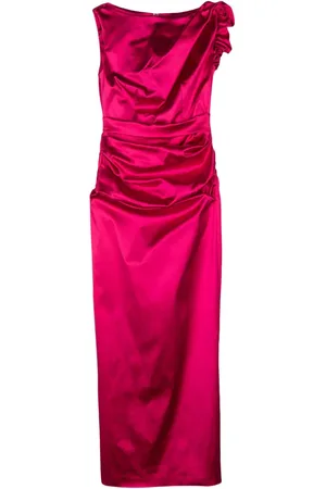 TALBOT RUNHOF Ruffled duchess-satin gown