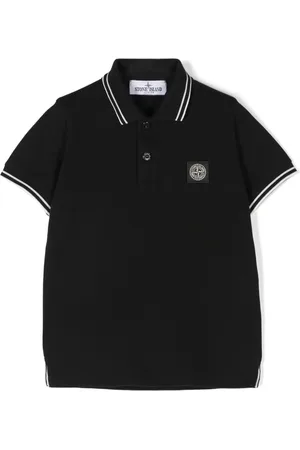 Stone Island Compass-patch piqué polo shirt