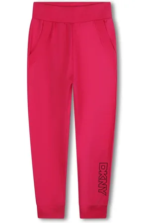 DKNY Logo-embroidered cotton track pants