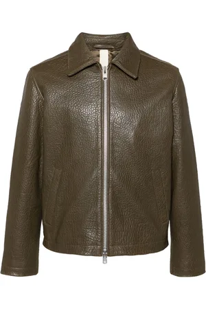Sunflower Embossed leather jacket