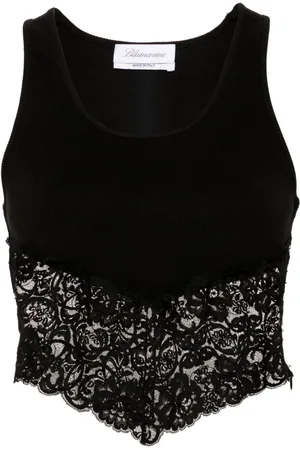 BLUMARINE Lace-detailed tank top