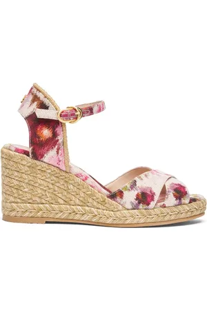 Stuart Weitzman Abstract print wedge sandals