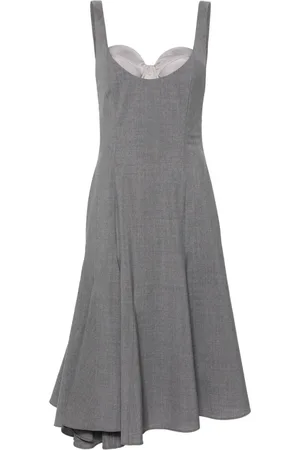 Viktor & Rolf Corset-style midi wool dress