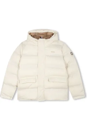 HUGO BOSS Logo-print hooded padded jacket