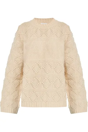 Ganni Intarsia-logo sweater