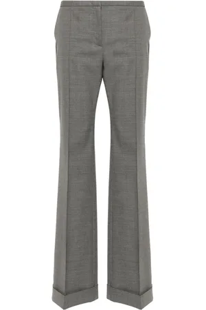 Serafini Slub-texture tailored trousers
