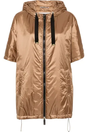 Max Mara Hooded zip-up coat