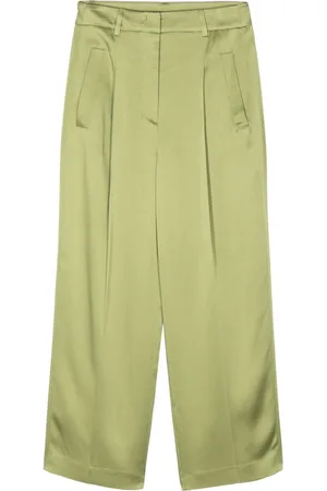 Luisa Cerano Crepe pleated straight trousers