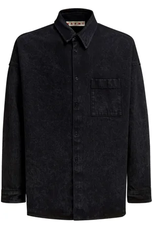 Marni Logo-patch cotton shirt