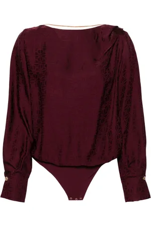Elisabetta Franchi Necklace-detail jacquard bodysuit