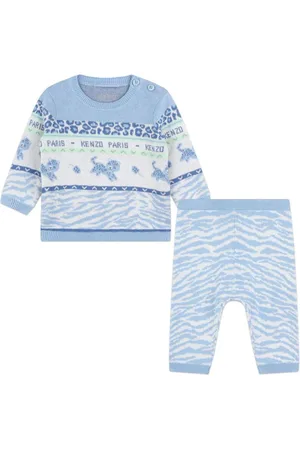 Kenzo Jacquard knitted trousers set