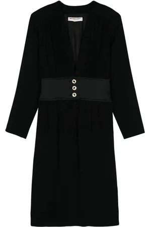 Saint Laurent 1980s V-neck dress