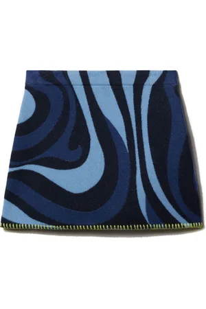 PUCCI Junior Marmo-jacquard velour skirt