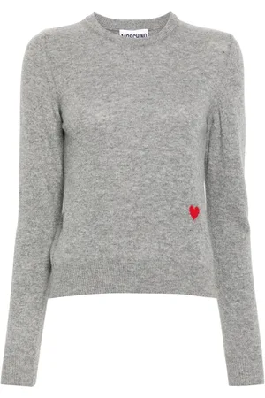 Moschino Heart-embroidered sweater