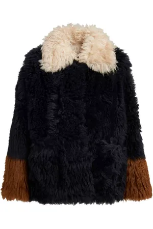 Marni Colour-block shearling jacket