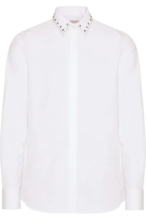 VALENTINO GARAVANI Cabochon-appliqué poplin shirt