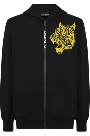 Philipp Plein Tiger print zipped hoodie