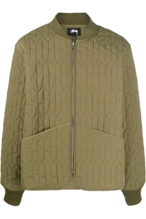 STUSSY Quilted zip-up jacket