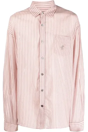 STUSSY Spread-collar striped cotton shirt