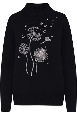 Oscar de la Renta Dandelion crystal-embroidered jumper