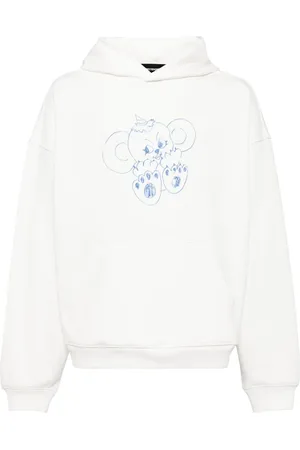 We11 Done Monster-print cotton hoodie