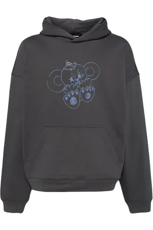 We11 Done Monster-print cotton hoodie