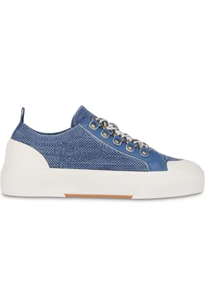 Moschino Logo-embroidered mesh sneakers