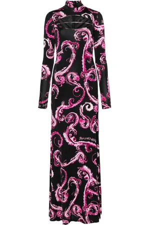 VERSACE Chromo Couture print dress