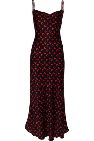 Marine Serre Moon-printed satin maxi dress